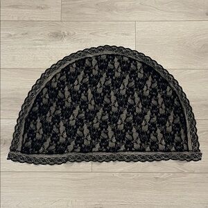 Black Lace Half Circle Veil